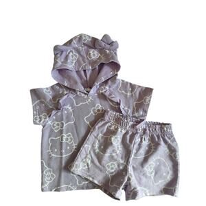 Hello Kitty Hooded Tee + Shorts Set